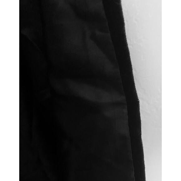 Milly NY Designer Women's Black Scallop Strapless Velvet Formal Dress Back Bow 8 - Picture 7 of 11